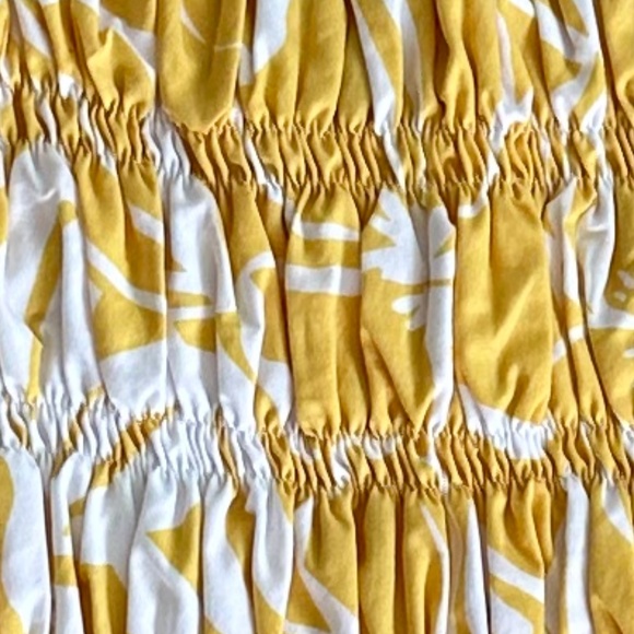 Faithfull The Brand El Marsa Floral Print Liya Crop Top Yellow/White 10 Feminine - Picture 5 of 13